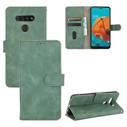 Etui til Lg Q51 / Lg K51 Cover Premium Læder med kortholder Flip Folio Magnetisk etui Etui Coque - Sort Grøn