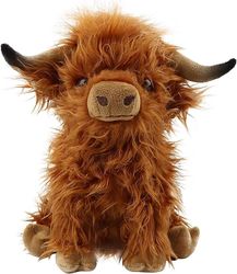 Ssrg Skotsk Highland Cow plysj Animal plysj leketøy, Soft Stuffed Bull plysj ku leketøy for Farm Home Decor, Cute Animal Doll Gift for Kids Friends...