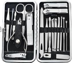 Baicccf 19-osainen kynsileikkurisarja manikyyrisarja-ruostumattomasta teräksestä valmistettu pedikyyrisarja, kynsienhoitovarpaankynsileikkurit kyns...