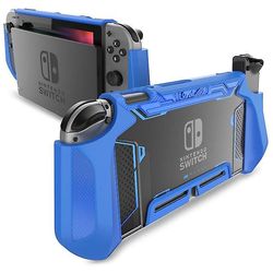 Nintendo Switch -kotelolle Mumba-sarjan terä Tpu-kahvan suojakansi, telakoituva kotelo konsolille ja joy-con-ohjaimelle Sininen