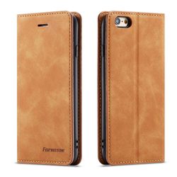 FORWENW Fantasy Series Silky Touch Læder Wallet Stand Case til iPhone 6s / 6 Brown Style D iPhone 6s 4.7-inch