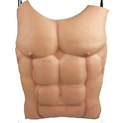 MengXi alaston iho väärä lihasnaamio puku hankala rekvisiitta cosplay väärennetty macho rinta