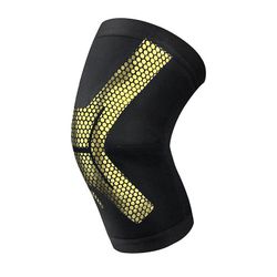 Elastisk kompression knæ støtte ben ærme beskytter foråret gym sports brace basketball volleyball kører knæpude 01 L