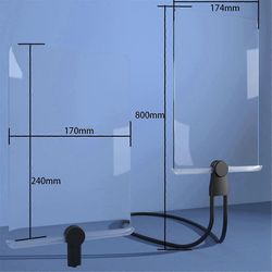Teräväpiirtoinen pystysuora näyttö akryylisuurennuslasi Suuri katselualue täydellinen koti- ja toimistokäyttöön musta