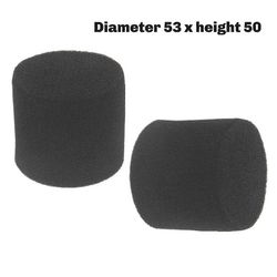 2kpl sienipistoke kaiutinportin putkeen bassorefleksiputki kaiutin bassokaiutin tuuletusaukko bassovaihe 53x50mm Musta