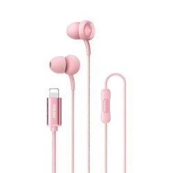 REMAX RM-510i langalliset kuulokkeet Koverat kuperat nappikuulokkeet mikrofonilla (Lightning-liitin) Vaaleanpunainen