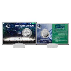 Highland Mint NHL-joukkueen historian hopeakolikkokortti - Vancouver Canucks Multi