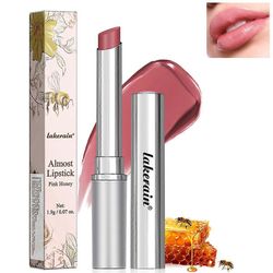 unbrand Pink Honey huulirasva, kosteuttava vaaleanpunainen hunajahuulipuna E-vitamiinilla, sävytetty huulirasva kuiville huulille, kosteuttava &; s...