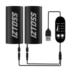 2x USB-lämmitetty ohjaustanko käsineet käsineet moottoripyörä vedenpitävä säädettävät lämpötila-asetukset nopeasti lämpenevä liukastumista estävä m...