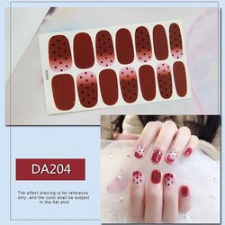 Nail art klistremerker Full Cover klistremerker for manikyr Self Adhesive klistremerker for Woment Girl fargerike vanntette B04 spiker klistremerke