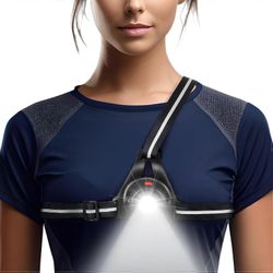 juoksuvalot juoksijoille, ladattavat juoksuvalot 120 säädettävällä valokeilan kulmalla, 360 heijastava nauha, 3 valotilaa, IP65 vedenpitävä rintala...