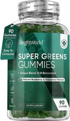 WeightWorld Super Greens Gummies - 90 monivitamiinimarjanmakuista - Energia ja immuniteetti