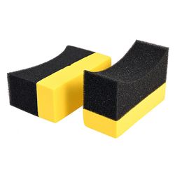 5pcs U-form BilVask Tire Wax polering Svamp Bil Voksning Rengøring Svamp