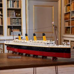 Nbxxl 1:200 Klassisk reproduksjon Titanic byggeklossmodell store cruiseskip byggeklosser gave kompatibel med 10294 Titanic A