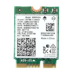 Intel Dual Band AC 9560 9560NGW NGFF 1.73Gbps BT5.0 langattomat kortit Kuten