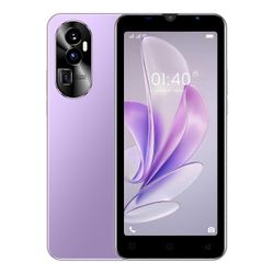 Fruushop 5.5 tuuman Android 13 -älypuhelin 16 Gt: n SIM-valmiustila 3200mAh verkkomatkapuhelin Violetti