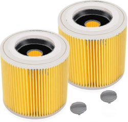 Karcher-pölynimurin patruunasuodatin - 2 pakkausta - vaihtosuodatin Wd3, Wd2, Wd3P, Mv2, Mv3 - osanumero 6.414-552.0/6414552