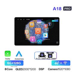 Bicaco 13" Qualcomm bilradio stereomultimediaspiller Autoradio 2din Carplay trådløs for universell hodeenhetsstøtte 9 10 tommers ramme A18 6-128G-C...