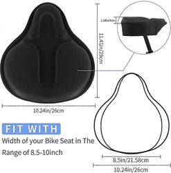 Suuri geelipyörän istuinsuoja pehmustettu, pehmeä pyörän istuimen suojus tyyny miehille ja naisille