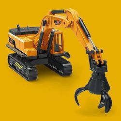 1:55 Simulointitekniikka ajoneuvo lelu kaivinkone purkukone tarttuu kivi kone tarttuu puunosturi malli auto lelut pojille B