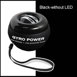 Led gyroskopisk powerball autostart range gyro power håndled bold med counter arm hånd muskel kraft træner fitness udstyr Sort-uden LED