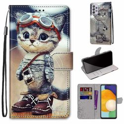 Kotelo yhteensopivalle Samsung Galaxy A33 5g Creative Pattern Tui Magneettikortin pidikkeen lompakolle - Kissanpentu