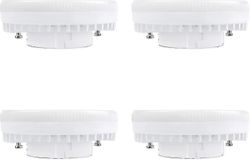 4kpl Gx53 LED-kohdevalo 9w lämmin valkoinen 3000k, 900lm, ac 230v, gx53 cfl vastaava 15-18w, 120heijastin polttimo, himmentämätön [energialuokka A ...