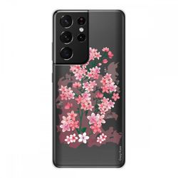 Crazy Kase Skrog til Samsung Galaxy S21 Ultra 5g i silikone Soft 1 Mm, Kirsebærblomster