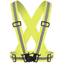 Liltop Hej Vis Sikkerhed Høj synlighed Vest Gear Justerbar Reflekterende Bælte Rem Vest Gul One Size
