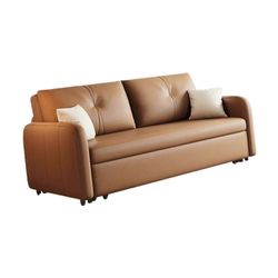 Taitettava vuodesohva makuuhuoneeseen, klubiin, kotiin, 140x80x85cm irrotettava ulosvedettävä sohva lepotuolilla ja sienellä Comfort Ruskea 140x80x...