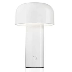 led kreativ sopp oppladbar bordlampe 3w 3 belysning nivåer metall nattlys Hvit