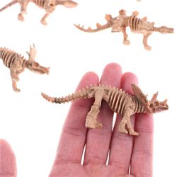 12stk Forskellige plastikdinosaurer Fossilt skelet Dino figurer Legetøj Gave til børn HFMQV One Size