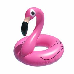 Rms Jumbo Puhallettava vaaleanpunainen Flamingo Uimarengas rannalle ja uima-altaalle kesällä
