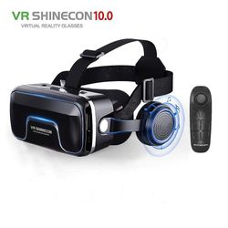 VR Shinecon 3D Google 3D Briller Smart Bluetooth Trådløs Fjernkontroll Gamepad|3D Briller