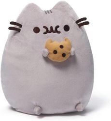 COOKIE 25 CM - Peluche de Qualit pour Bb - Peluche Chat Gris Gourmand Cookie Taille 30 cm - Jouet Bb 12 Mois 1 an et +