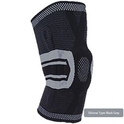 1Pcs silikone knæ pad skridsikker åndbar basketball vægtløftning foråret knæ støtte unisex professionel sport wrap 08 Xl