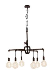 Fan Europe Lighting Ventilator Europa AMARCORD Industrial 6 Light Pendant Loft Light Rust 71x58cm