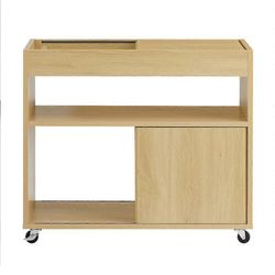 SoBuy NiinOsta FBT152-N, siirrettävä sohva sivupöytä päätypöytä Arkistokaapin säilytyskaappi liukuovella ja yläsäilytyslokerolla makuuhuoneen olohu...