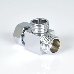 Messing dusjarm 3-veis avleder T for slange Standard Connector - G1 / 2 "Hand Shower System Rabatt