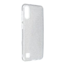 König Telefoncover til Samsung Galaxy A10 Beskyttelsesetui Cover Kofanger Shell Glitter Sølv