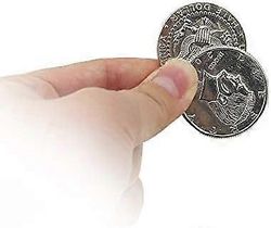Super Flipper Coin Morgan/Half Dollar Coin Magic Tricks Ammattimainen hauska temppu lapsille Kolikko pullotarvikkeisiin (Morgan Flipper Coin) Puole...