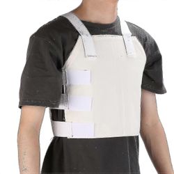 Rintalastan tuki, hengittävä rintalastan ja rintakehän tuki, kylkiluut, rintatuki, murtunut kylkiluuvyö, rintatuki kylkiluiden välisten lihasten ve...