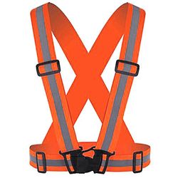 Liltop Hej Vis Sikkerhed Høj synlighed Vest Gear Justerbar Reflekterende Bælte Rem Vest Orange One Size