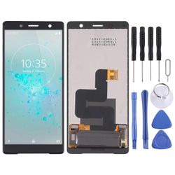 Sony Xperia XZ2 Compactin alkuperäisnäyttö ja digitizer, täyskokoinen kokoonpano Musta