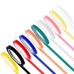 10 rullaa autoklaaviteippiä - teippi, leveys 0,24 tuumaa, pituus 216,5 tuumaa, instrumenttien tunnistusteippi, 10 väriä