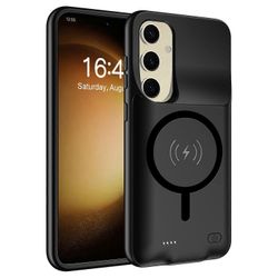 Samsung Galaxy S25+ TPU Edge -latauskotelolle 10000mAh laajennettu akku, joka on yhteensopiva MagSafen kanssa