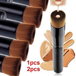 2stk Liquid Foundation Brush Pro Powder Makeup Børster Ansigtsmakeup Værktøjer Concealer Blending Toiletry