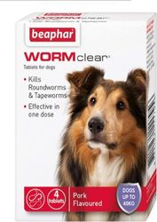 Beaphar WORMclear koira koirille 40kg asti (4Tabs)