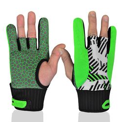 Luistamattomat keilailuhanskat Sormet Näytä käsineet Kulutusta kestävä silikoni Urheilukeilailukäsine Uusi L