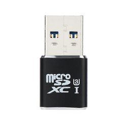 Supernopea 5 Gbps:n USB 3.0 Micro SDXC Micro SD TF T-Flash -kortinlukijasovitin Musta